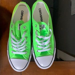 Converse lime neon green shoes size 8